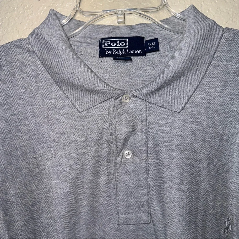 Polo Ralph Lauren Gray Polo Shirt Men’s 2XLT Tall Pima Cotton Short Sleeve
